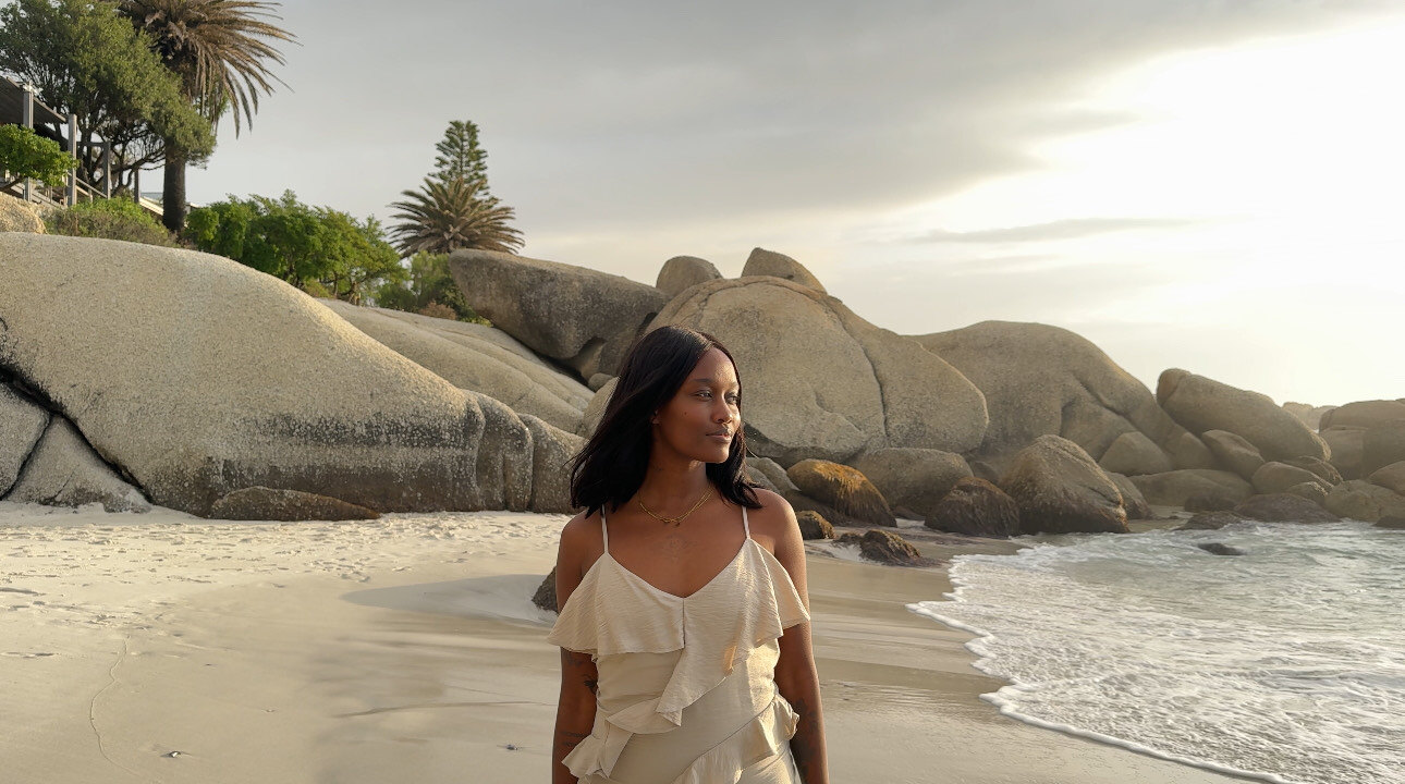 iin certified health coach bianca koyabe on the beach